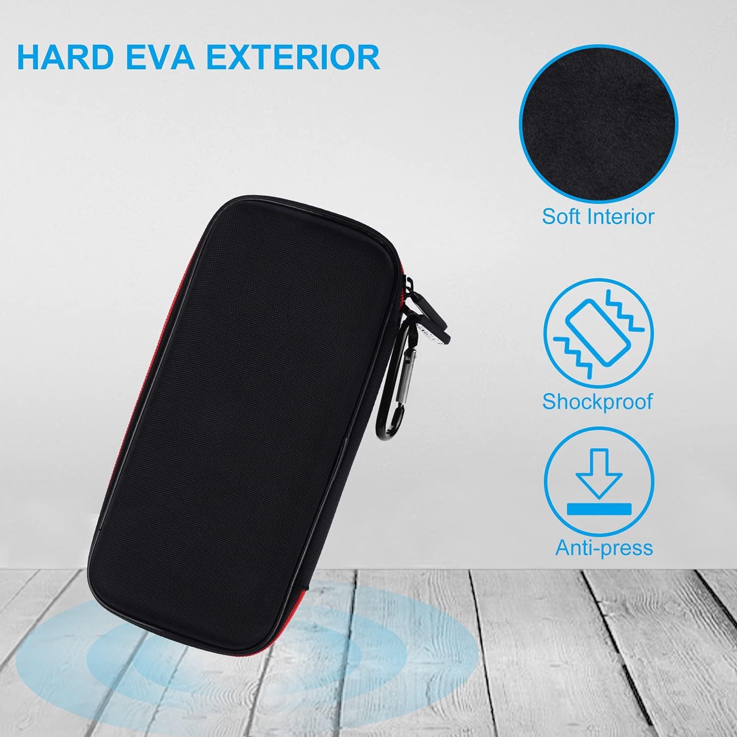 Hard Travel Case Fit for Ravpower 26800/20100/20000Mah, Anker Power Core 26800Mah/Powercore +26800Mah, Dulla M50000 Power Bank 12000Mah, ROMOSS 30000Mah, Lab599 Tx500 Radio by (Large Black)