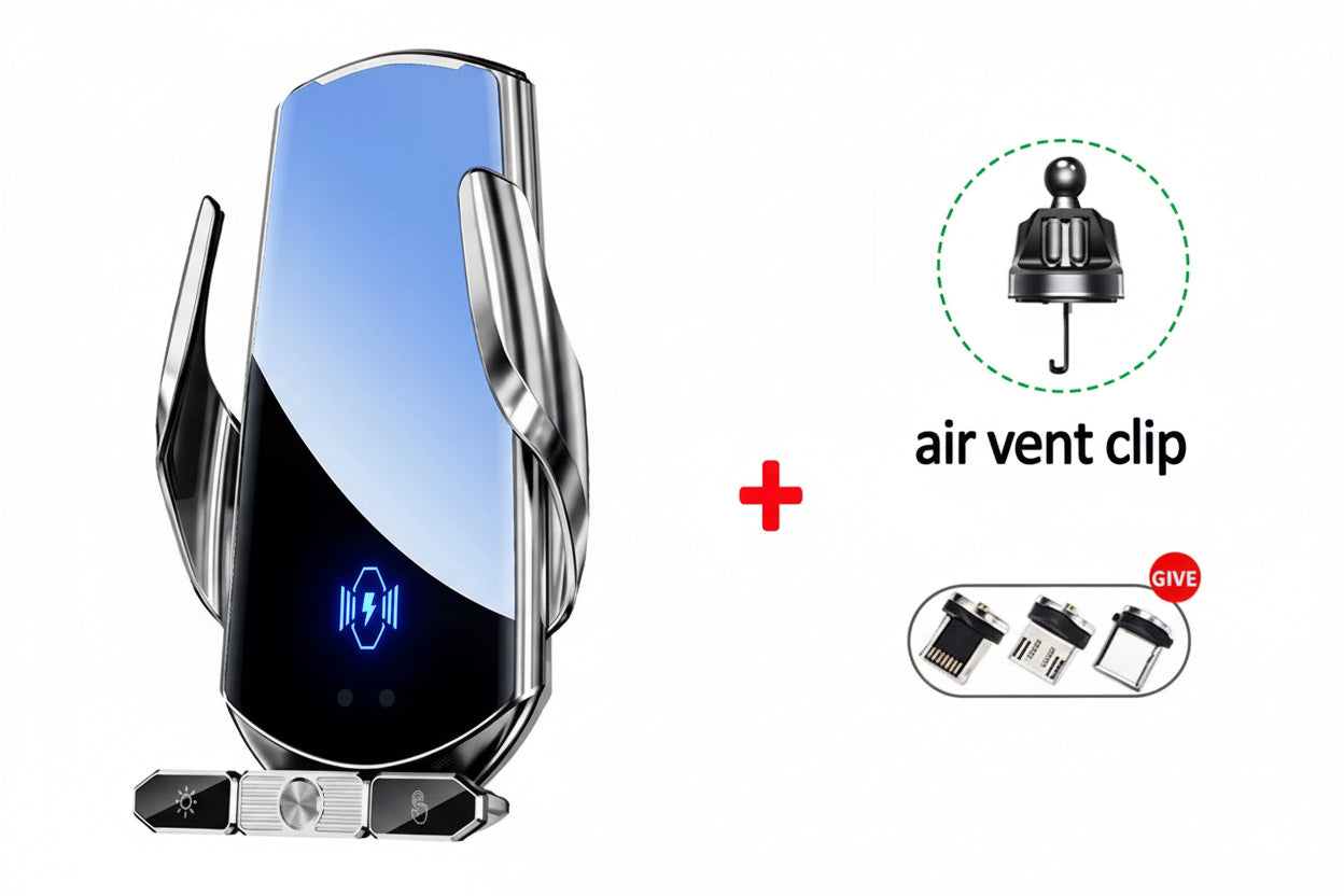 Car Wireless Charger Magnetic Cell Phone Holder Mobile Phone Stand in Car GPS Support 360° Rotatable Mount for Iphone Xiaomi