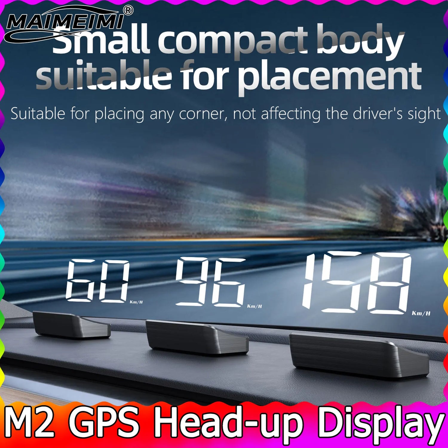 Universal Speedometer KMH M2 GPS HUD Head up Display Car USB Cable Plug &amp; Play GPS &amp; Beidou Dual Satellite System