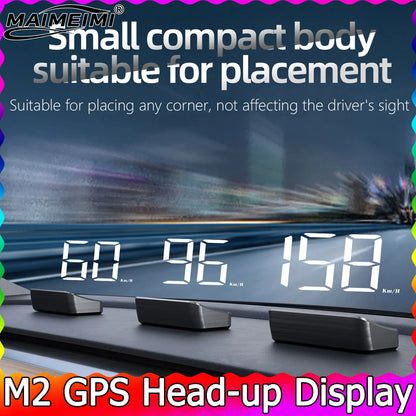 Universal Speedometer KMH M2 GPS HUD Head up Display Car USB Cable Plug &amp; Play GPS &amp; Beidou Dual Satellite System
