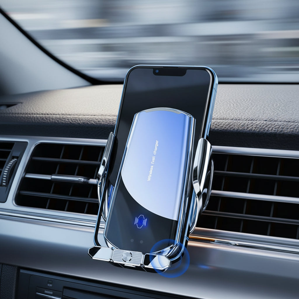 Car Wireless Charger Magnetic Cell Phone Holder Mobile Phone Stand in Car GPS Support 360° Rotatable Mount for Iphone Xiaomi